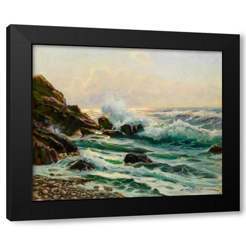 Main Seascape I Black Modern Wood Framed Art Print by Westchiloff, Constantin Alexandrovitch