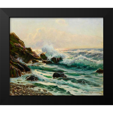 Main Seascape I Black Modern Wood Framed Art Print by Westchiloff, Constantin Alexandrovitch