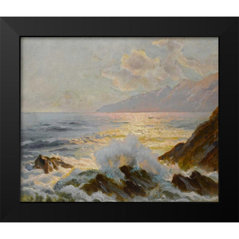 Main Seascape II Black Modern Wood Framed Art Print by Westchiloff, Constantin Alexandrovitch