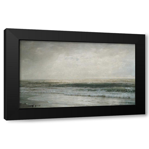 New Jersey Beach Black Modern Wood Framed Art Print by Richards, William Trost