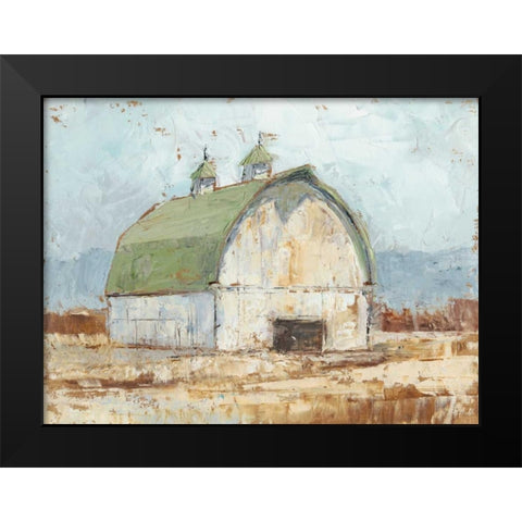 Whitewashed Barn III Black Modern Wood Framed Art Print by Harper, Ethan