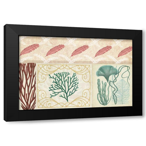 Coastal Patternbook IV Black Modern Wood Framed Art Print with Double Matting by Vision Studio