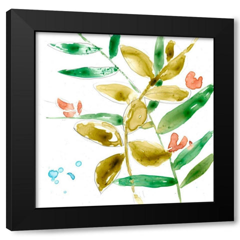 Tropical Display V Black Modern Wood Framed Art Print by Goldberger, Jennifer
