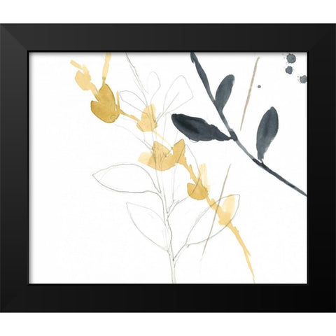 Branch Contours VII Black Modern Wood Framed Art Print by Goldberger, Jennifer