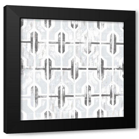 Monoprint Tile I Black Modern Wood Framed Art Print by Vess, June Erica