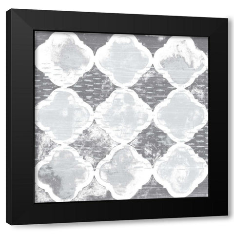 Monoprint Tile IV Black Modern Wood Framed Art Print by Vess, June Erica