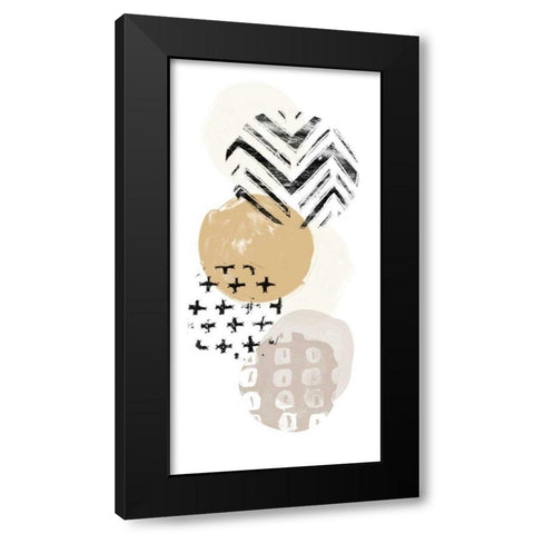 Circular Synergy I Black Modern Wood Framed Art Print with Double Matting by Vess, June Erica