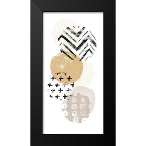 Circular Synergy I Black Modern Wood Framed Art Print by Vess, June Erica