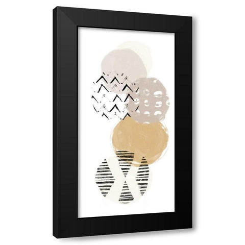 Circular Synergy II Black Modern Wood Framed Art Print by Vess, June Erica