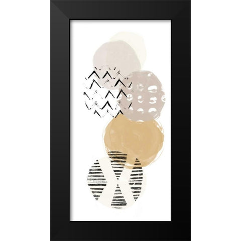 Circular Synergy II Black Modern Wood Framed Art Print by Vess, June Erica