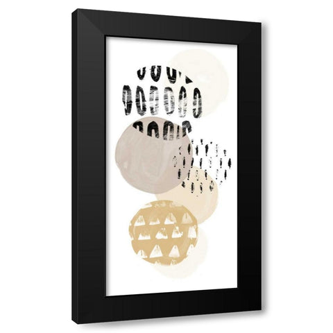 Circular Synergy III Black Modern Wood Framed Art Print with Double Matting by Vess, June Erica