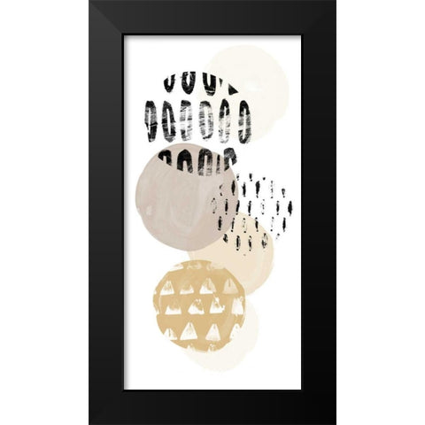 Circular Synergy III Black Modern Wood Framed Art Print by Vess, June Erica