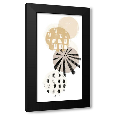 Circular Synergy IV Black Modern Wood Framed Art Print with Double Matting by Vess, June Erica