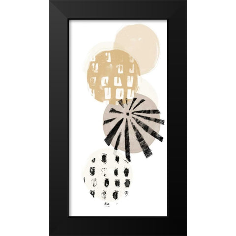 Circular Synergy IV Black Modern Wood Framed Art Print by Vess, June Erica