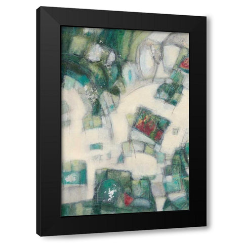 Jigsaw I Black Modern Wood Framed Art Print by Crawford, Beverly