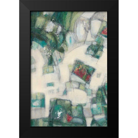 Jigsaw I Black Modern Wood Framed Art Print by Crawford, Beverly