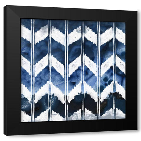 Indigo Impression I Black Modern Wood Framed Art Print with Double Matting by Vess, June Erica