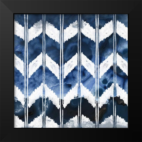 Indigo Impression I Black Modern Wood Framed Art Print by Vess, June Erica