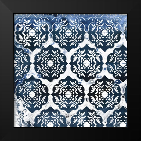 Indigo Impression II Black Modern Wood Framed Art Print by Vess, June Erica