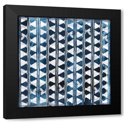 Indigo Impression III Black Modern Wood Framed Art Print with Double Matting by Vess, June Erica