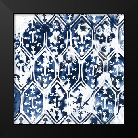 Indigo Impression IV Black Modern Wood Framed Art Print by Vess, June Erica