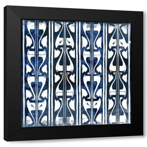 Indigo Impression VII Black Modern Wood Framed Art Print by Vess, June Erica