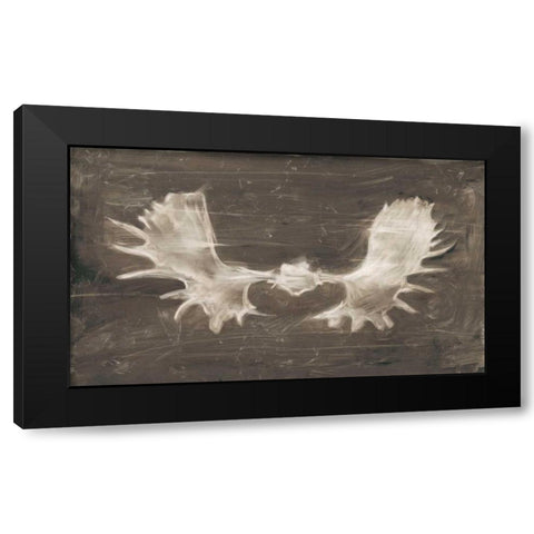 Rustic Moose Mount II Black Modern Wood Framed Art Print by Harper, Ethan