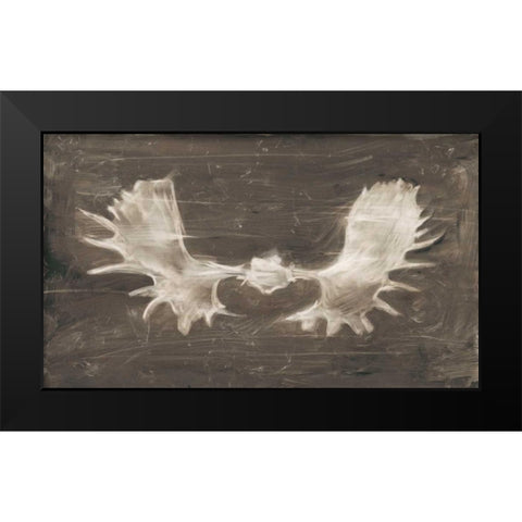 Rustic Moose Mount II Black Modern Wood Framed Art Print by Harper, Ethan