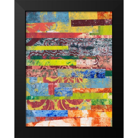 Monoprint Collage I Black Modern Wood Framed Art Print by Moore, Regina