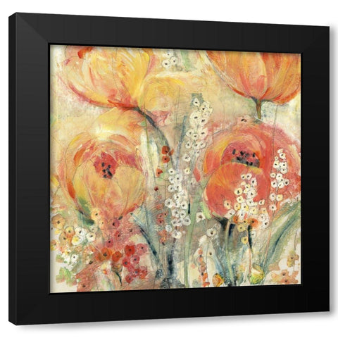 Spring Tulip Array II Black Modern Wood Framed Art Print by OToole, Tim