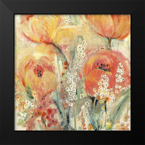 Spring Tulip Array II Black Modern Wood Framed Art Print by OToole, Tim