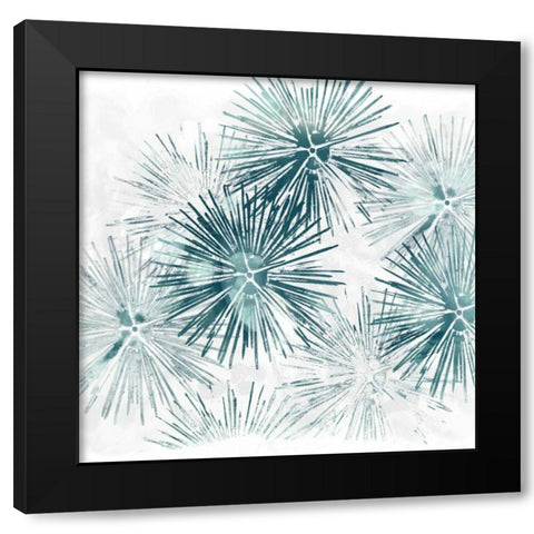 Sealife Batik VI Black Modern Wood Framed Art Print with Double Matting by Vess, June Erica