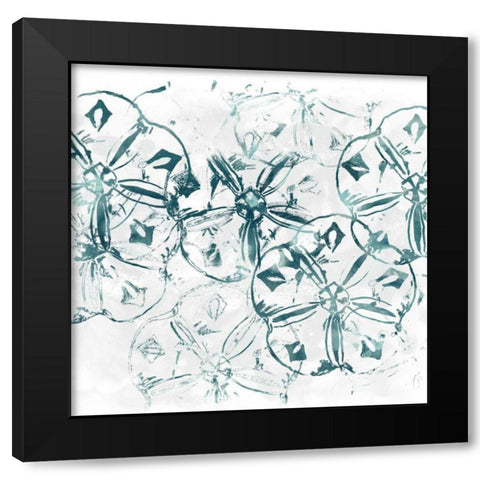 Sealife Batik VIII Black Modern Wood Framed Art Print with Double Matting by Vess, June Erica