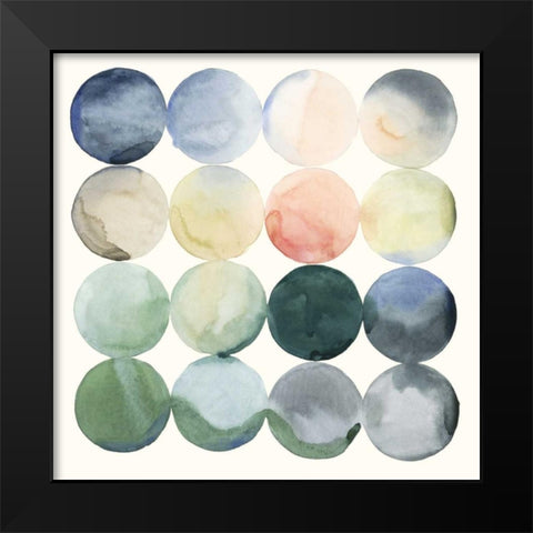 Pastel Hoops I Black Modern Wood Framed Art Print by Popp, Grace