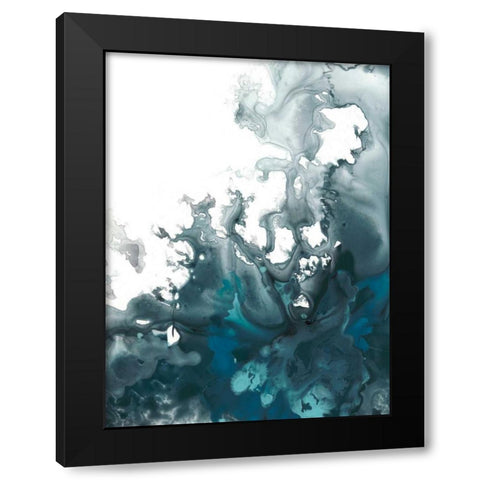 Indigo Tempest I Black Modern Wood Framed Art Print with Double Matting by Vess, June Erica