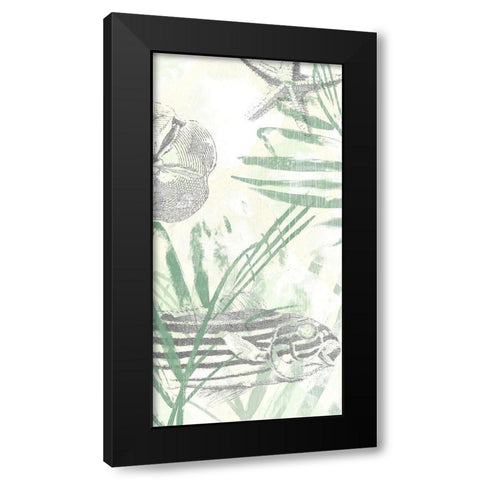 Sand and Surf I Black Modern Wood Framed Art Print by Vess, June Erica