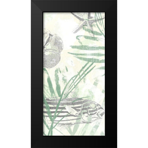 Sand and Surf I Black Modern Wood Framed Art Print by Vess, June Erica