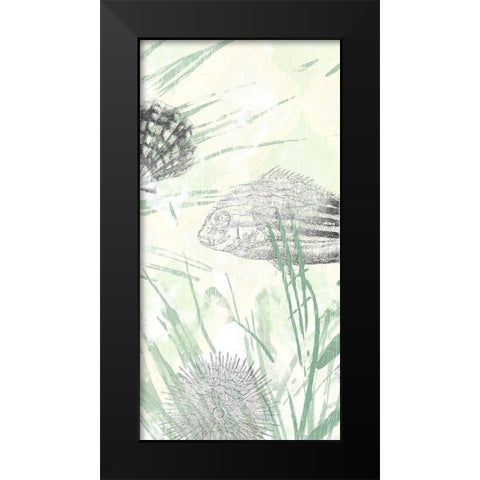 Sand and Surf II Black Modern Wood Framed Art Print by Vess, June Erica