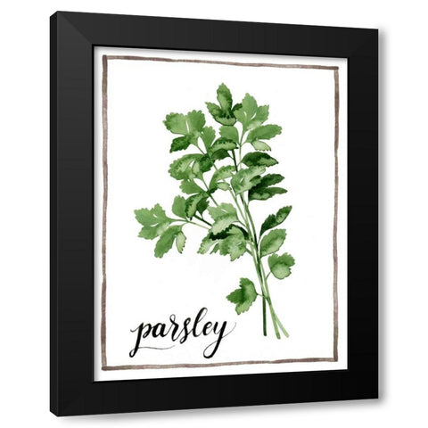 Watercolor Herbs II Black Modern Wood Framed Art Print by Popp, Grace