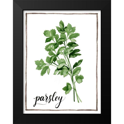 Watercolor Herbs II Black Modern Wood Framed Art Print by Popp, Grace