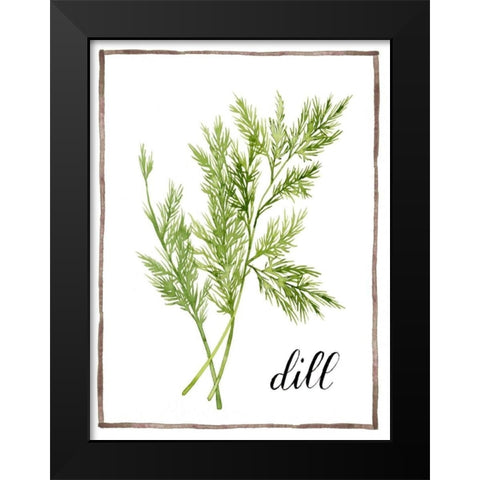 Watercolor Herbs III Black Modern Wood Framed Art Print by Popp, Grace