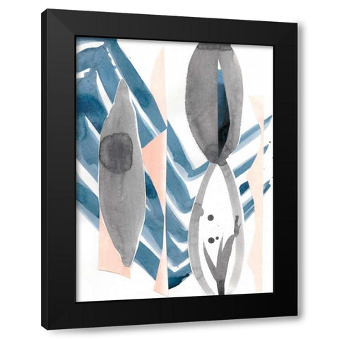 Oceana I Black Modern Wood Framed Art Print by Stramel, Renee W.