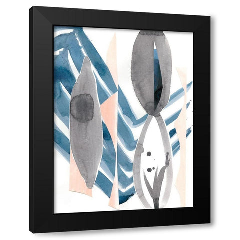 Oceana I Black Modern Wood Framed Art Print with Double Matting by Stramel, Renee W.