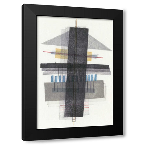 Compass Point I Black Modern Wood Framed Art Print with Double Matting by Galapon, Nikki