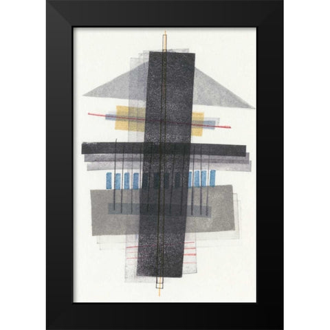 Compass Point I Black Modern Wood Framed Art Print by Galapon, Nikki