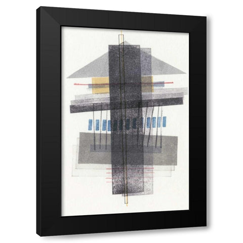 Compass Point III Black Modern Wood Framed Art Print by Galapon, Nikki