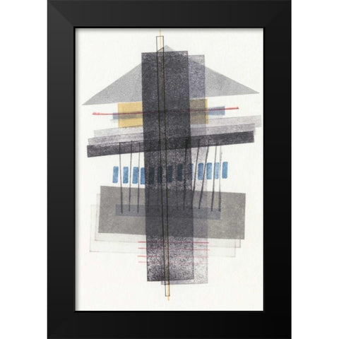 Compass Point III Black Modern Wood Framed Art Print by Galapon, Nikki