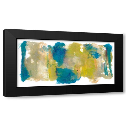 Teal and Scribbles II Black Modern Wood Framed Art Print by Combs, Joyce