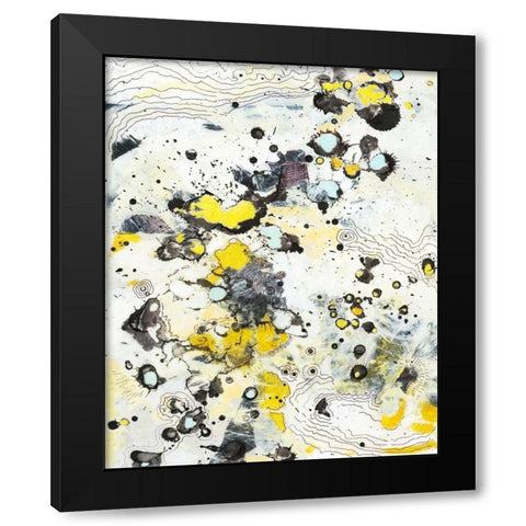 Topo I Black Modern Wood Framed Art Print by Fuchs, Jodi