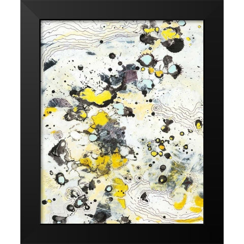 Topo I Black Modern Wood Framed Art Print by Fuchs, Jodi